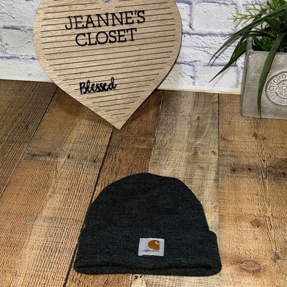 Carhartt gray unisex cuffed beanie hat - Picture 2 of 4
